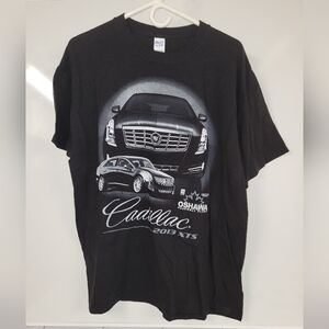 Cadillac Retro Logo Unique Graphic Black Men's Rare Employee Tee, Large